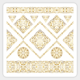 Arabic ornate golden pattern Sticker